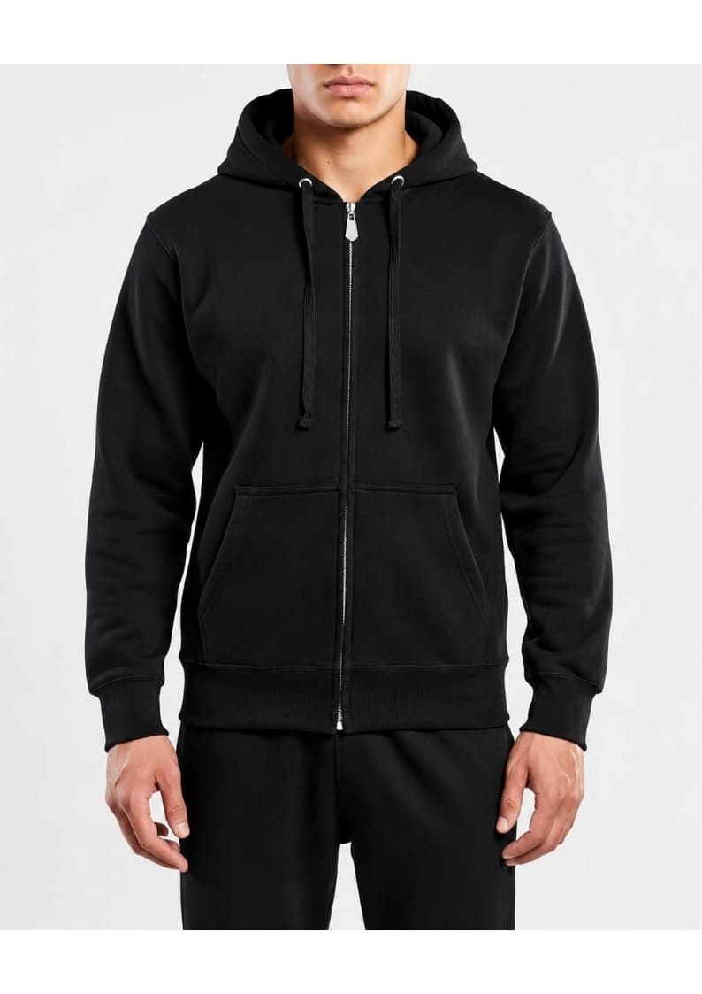 Black Zip Hoodie
