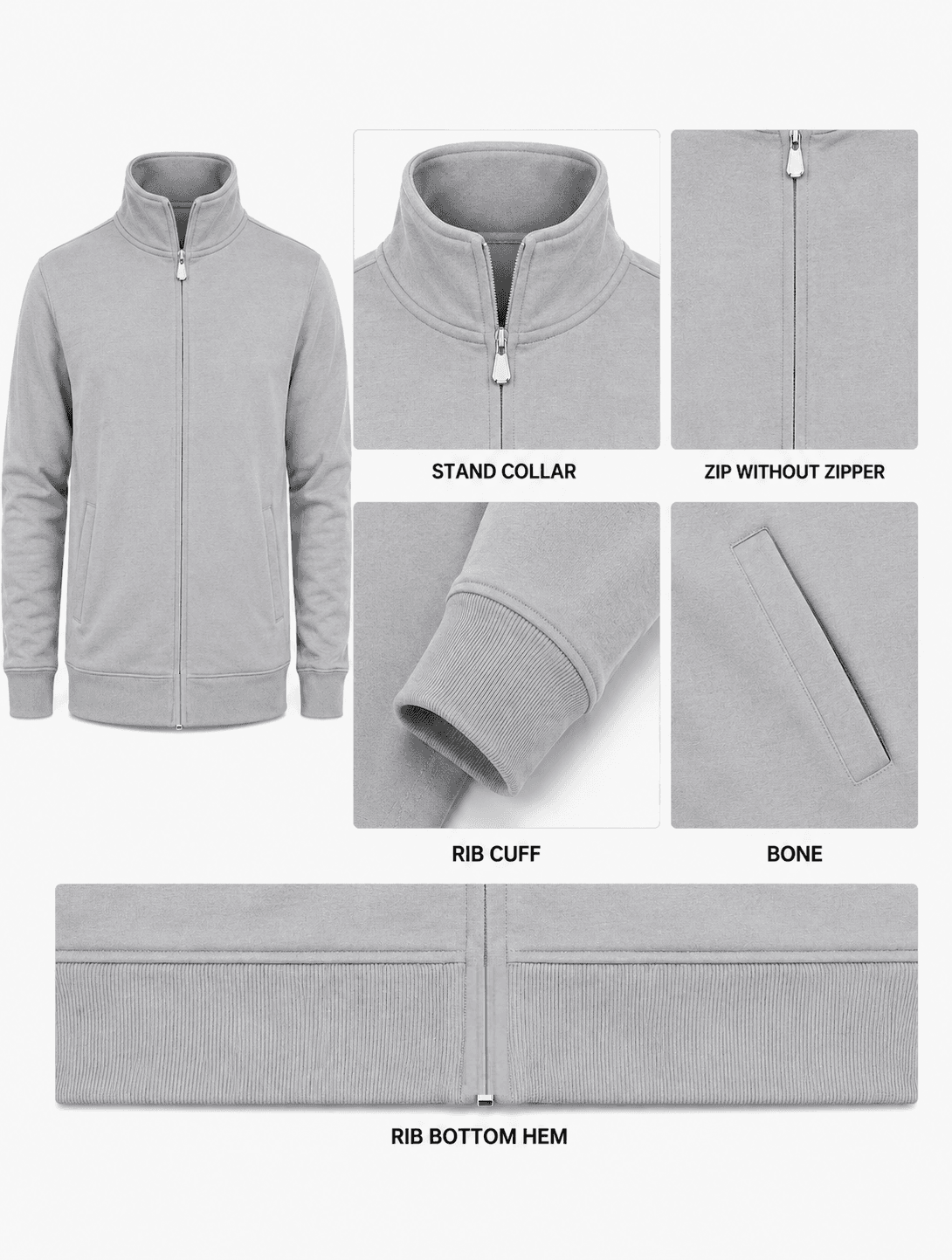 Grey Sweat Jacket