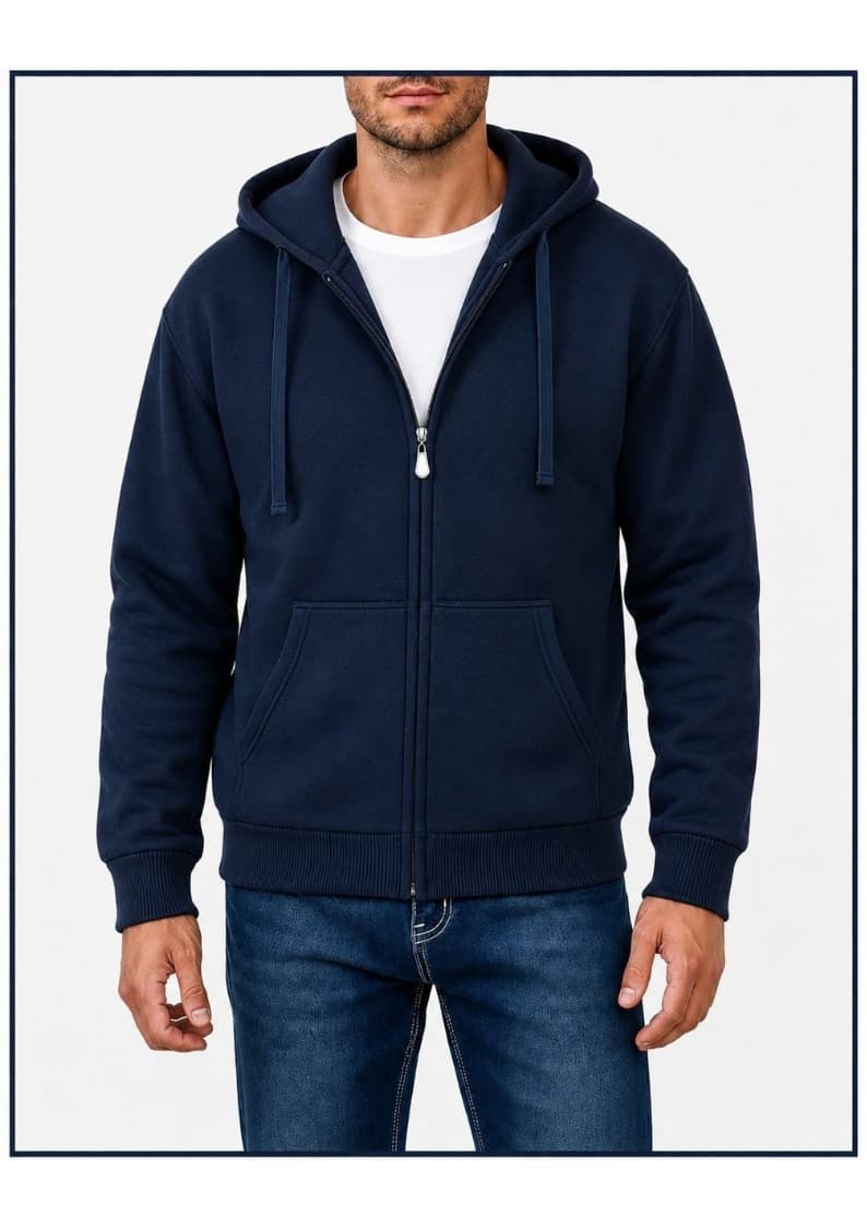 Navy Zip Hoodie