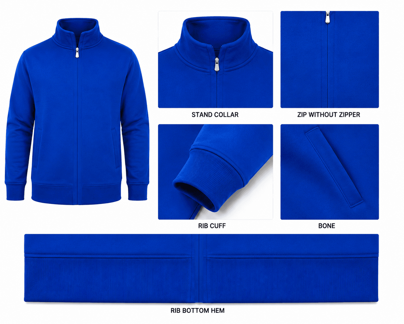 Royal Blue Sweat Jacket