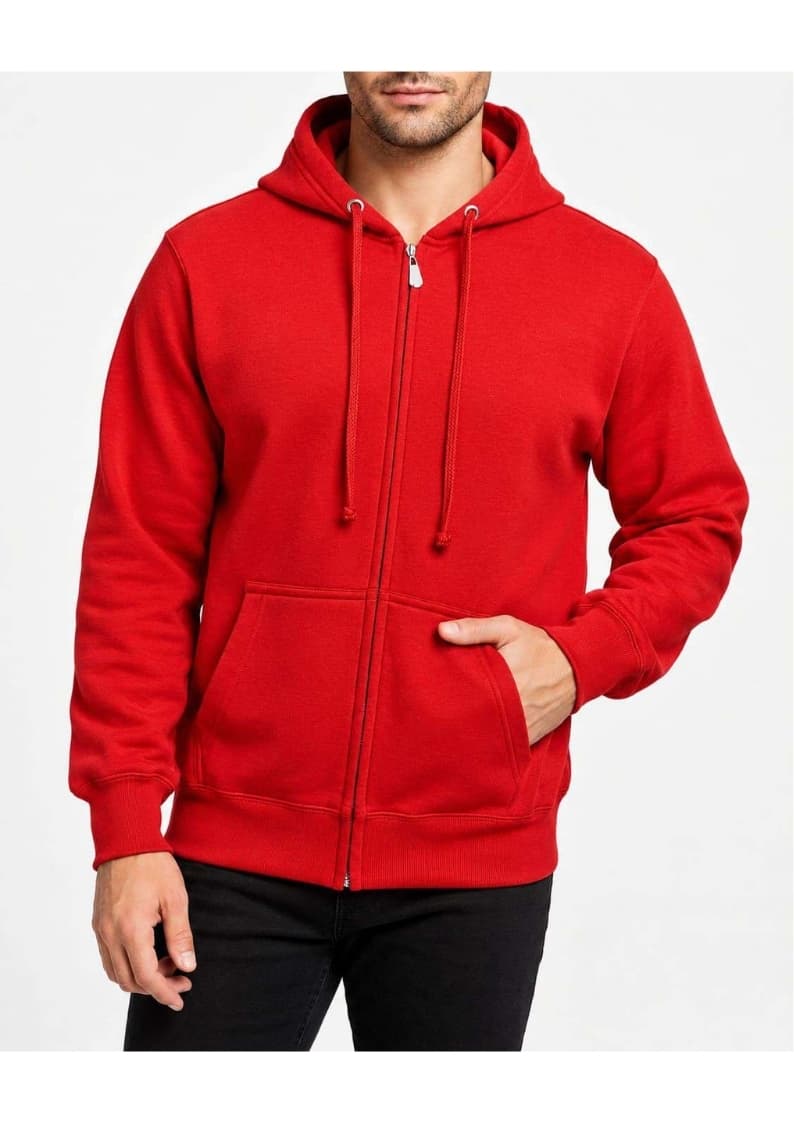 Red Zip Hoodie