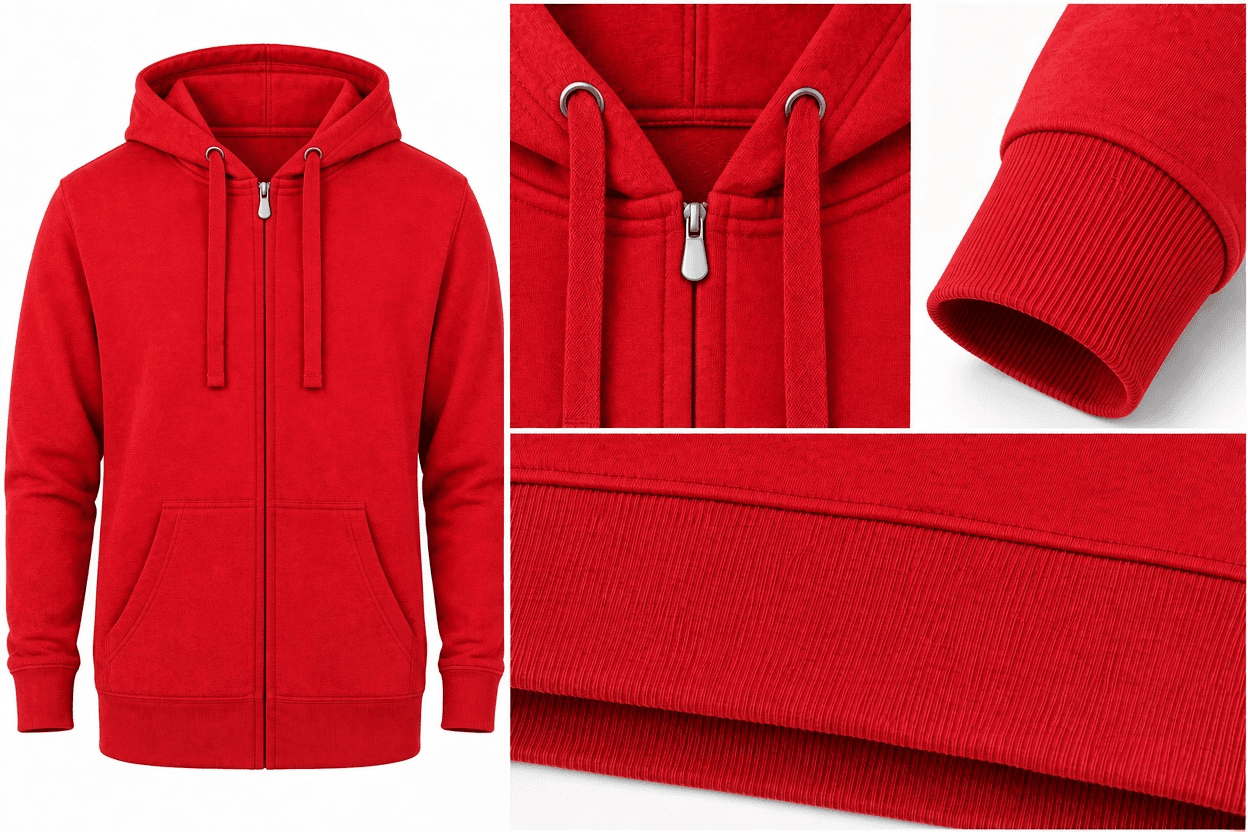 Red Zip Hoodie