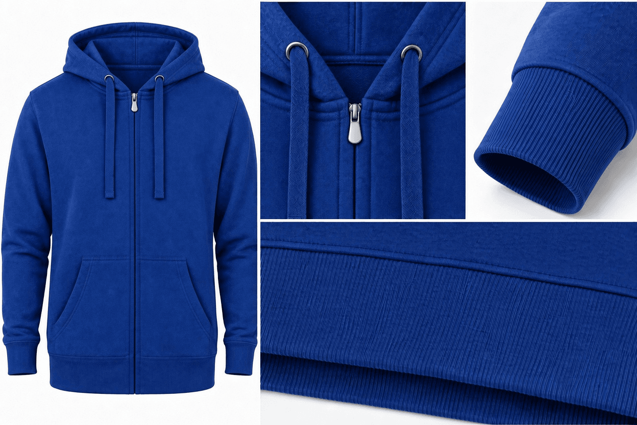 Royal Blue Zip Hoodie