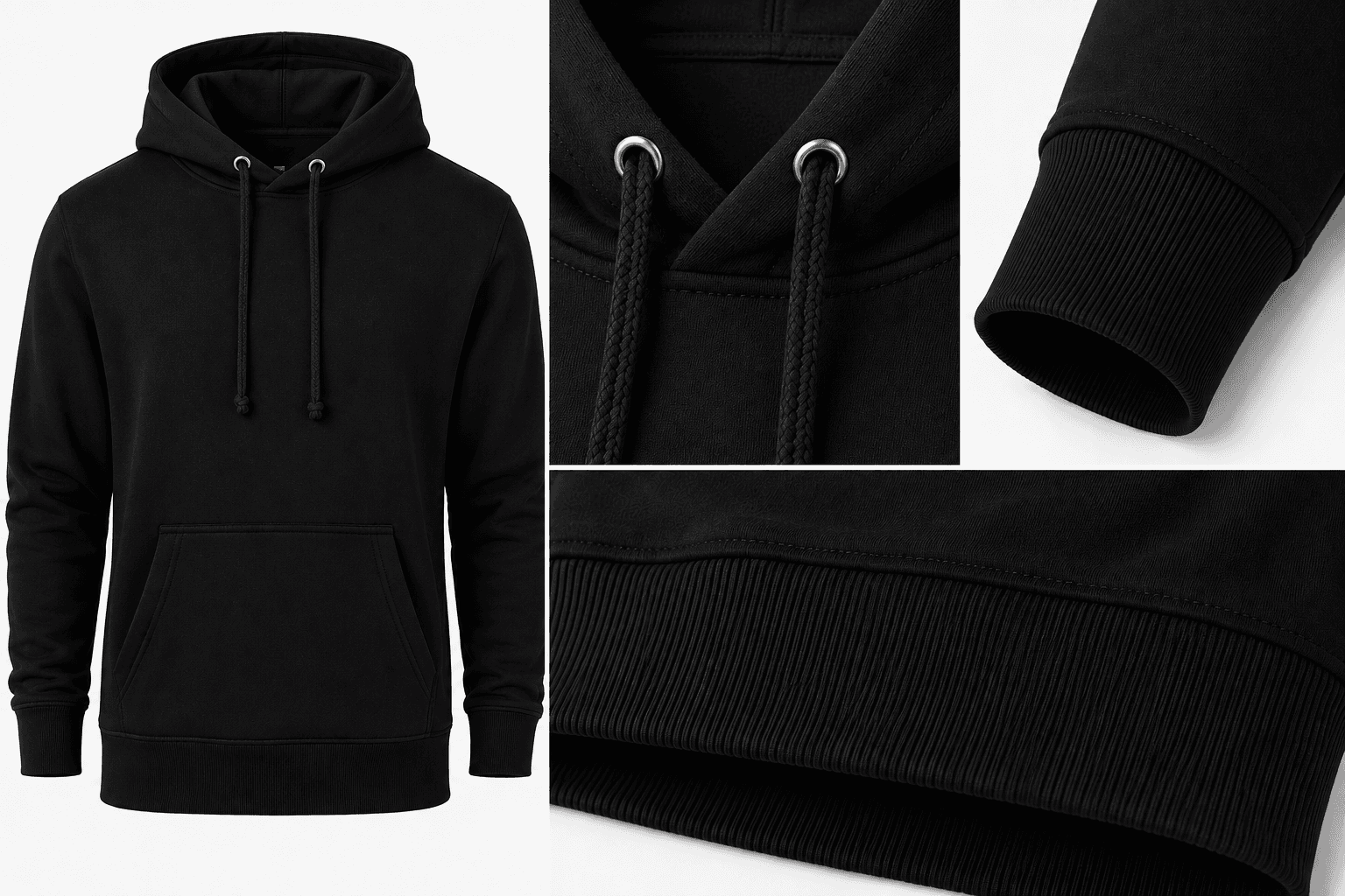 Black Pullover Hoodie