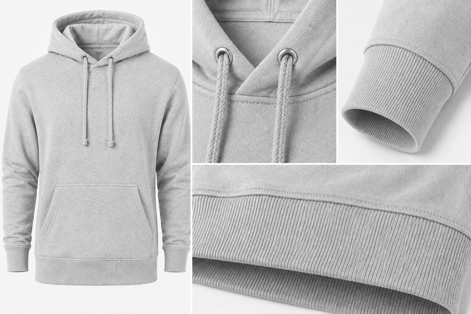 Grey Pullover Hoodie